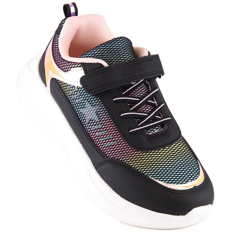 Evento Miss❤E girl's black velcro sports shoes 1 Evento Miss❤E girl's black velcro sports shoes 1