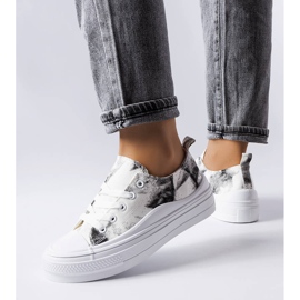 Black and white platform sneakers from Rocheleau 1