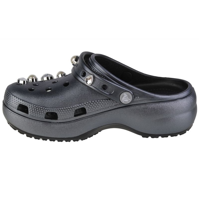 Crocs Classic Platform Crystals Pearls Clog W 208342-001 grey 1
