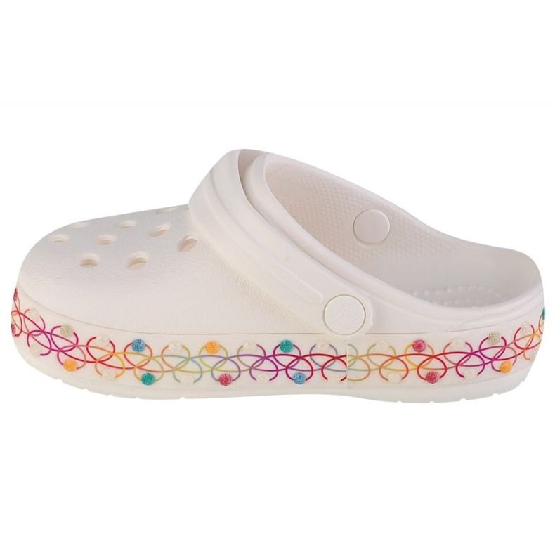 Slides Crocs Crocband Stretch Necklace Jr 208270-94S white 1