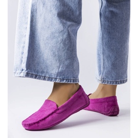 BM Purple loafers with a leather sole from Souplet 1