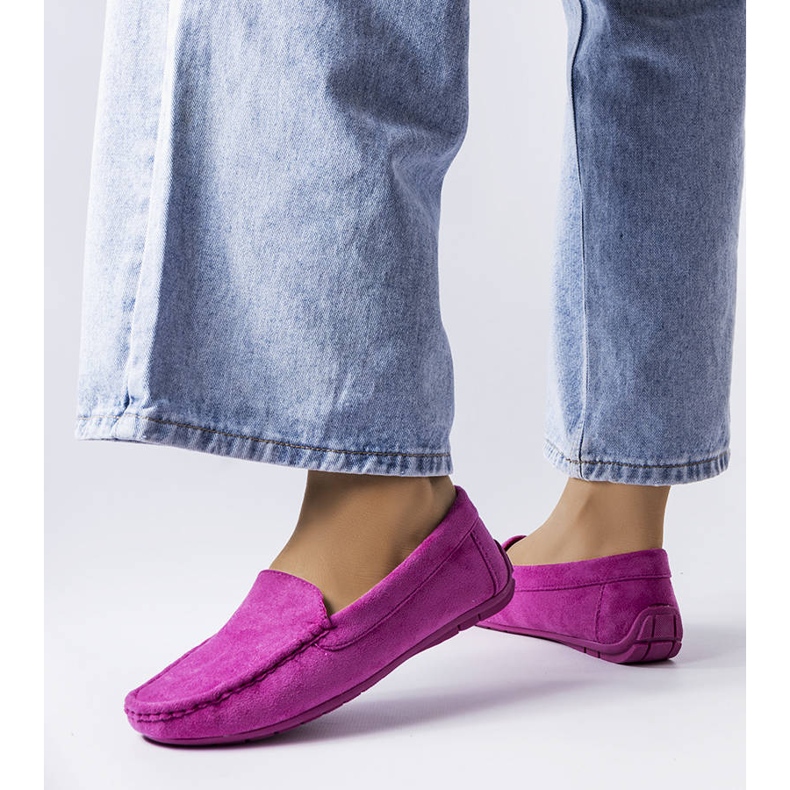 BM Purple loafers with a leather sole from Souplet violet 1