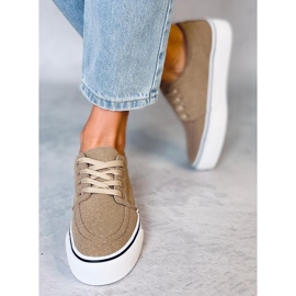 Ming Khaki women's sneakers beige 2