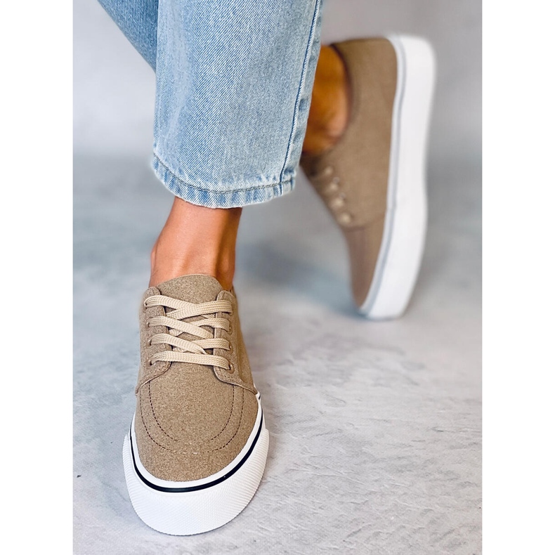 Ming Khaki women's sneakers beige 2