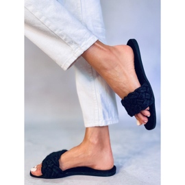 Erika Black women's lace-up slippers 2