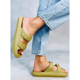 Aryn Green Rubber Slides 2