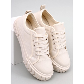 Hampton Beige women's platform sneakers 1