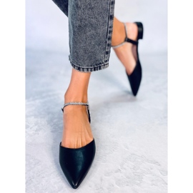 PA1 Durie Black open heel ballet flats 1