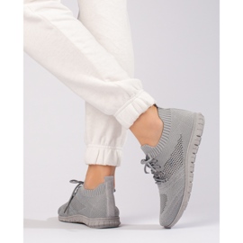 W. Potocki Light openwork women's sports shoes Potocki gray grey 1