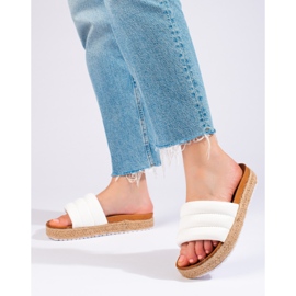 Women's espadrilles on a thick sole Vinceza white 2