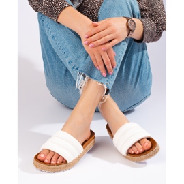 Women's espadrilles on a thick sole Vinceza white 1