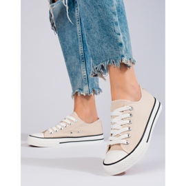 Shelovet women's beige sneakers 2