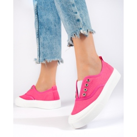 Pink platform slip-on sneakers from Shelovet 1