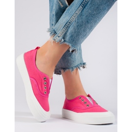 Pink platform slip-on sneakers from Shelovet 2