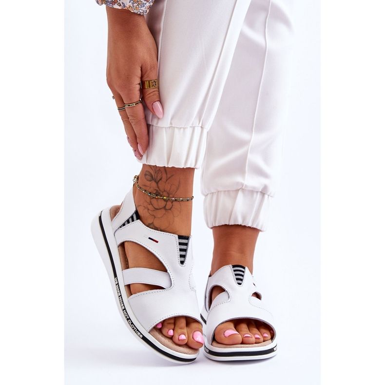 PE1 Leather Slip-on Sandals White Regio 1 PE1 Leather Slip-on Sandals White Regio 1