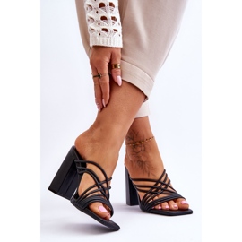High Heel Sandals With Straps Black Beckie 2