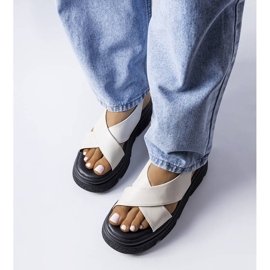 Evento Beige platform sandals from Oakway 1