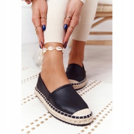 Leather Espadrilles On A Braided Sole Big Star HH274505 Black 1 Leather Espadrilles On A Braided Sole Big Star HH274505 Black 1