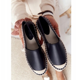 Leather Espadrilles On A Braided Sole Big Star HH274505 Black 5 Leather Espadrilles On A Braided Sole Big Star HH274505 Black 5