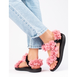 Women's pink fragrant Shelovet velcro sandals 1