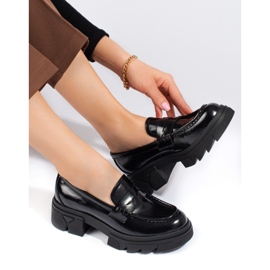 Black classic Shelovet platform moccasins 2