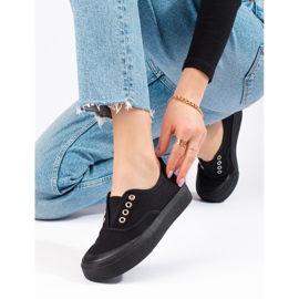 Black Shelovet slip-on sneakers 1
