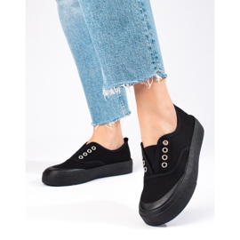 Black Shelovet slip-on sneakers 2