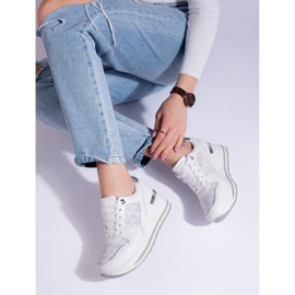 Women's Shelovet wedge sneakers white 1