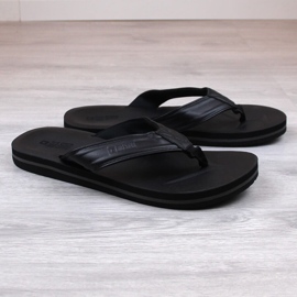 Men's flip-flops made of ecological leather black Big Star LL174605 3