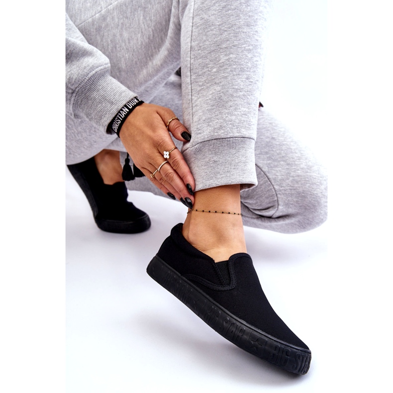 Women's Sneakers Slip-On Big Star LL274392 Black 2 Women's Sneakers Slip-On Big Star LL274392 Black 2