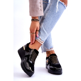 S.Barski Women's Leather Wedge Sports Shoes Black Rebeca 2 S.Barski Women's Leather Wedge Sports Shoes Black Rebeca 2