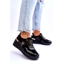 S.Barski Women's Leather Wedge Sports Shoes Black Rebeca 3 S.Barski Women's Leather Wedge Sports Shoes Black Rebeca 3