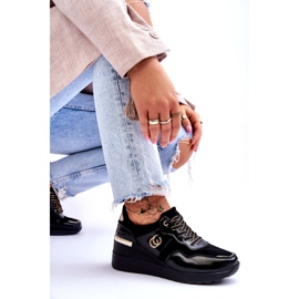 S.Barski Women's Leather Wedge Sports Shoes Black Rebeca 6 S.Barski Women's Leather Wedge Sports Shoes Black Rebeca 6