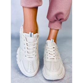 Women's beige sports shoes VL122P Beige 2
