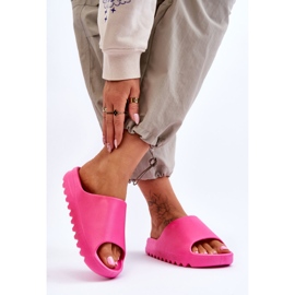 Fashionable Platform Slippers Fuchsia Estella pink 2