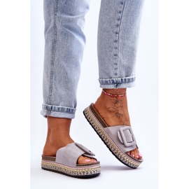 Women's Sandals On A Decorated Platform Gray Joyce grey 2