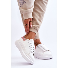 Women's Sport Shoes On Glittery White-Pink Platform Eliso 2