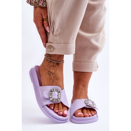 Women's Platform Slippers With Embellishment Purple Beneca violet 1