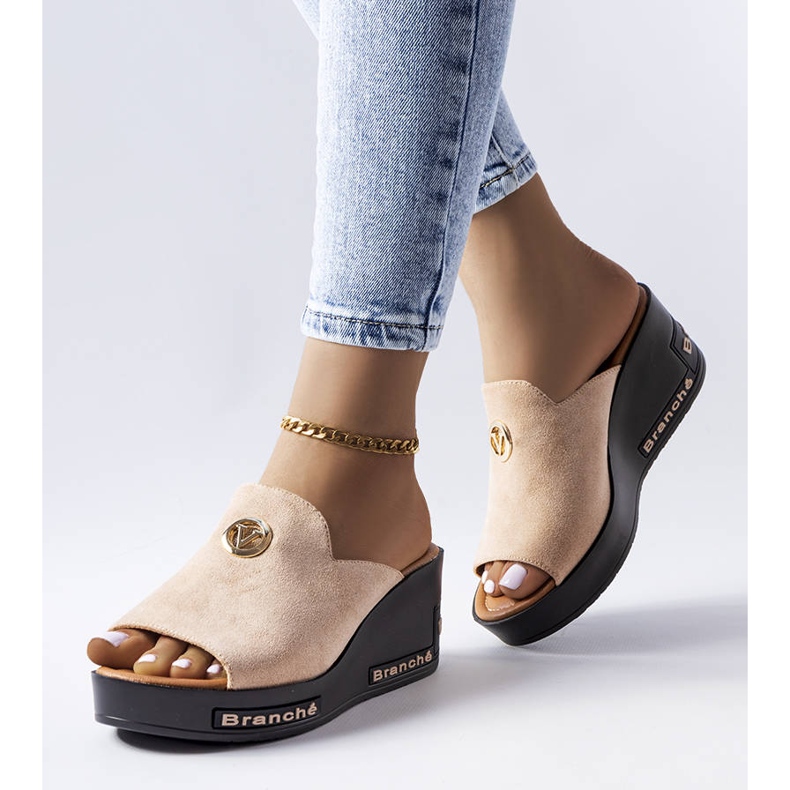 Vinceza Beige high wedge sandals from Vincez 1 Vinceza Beige high wedge sandals from Vincez 1