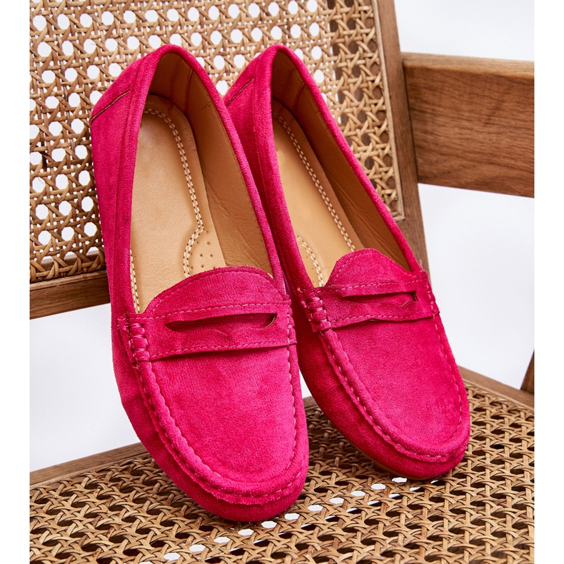 Women's Classic Suede Loafers Fuchsia Ivana pink 4