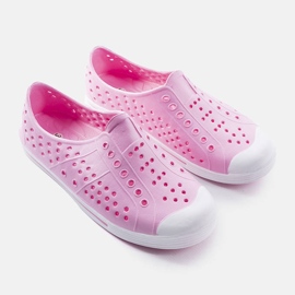 BM Pink children's Peppin pool slippers 1