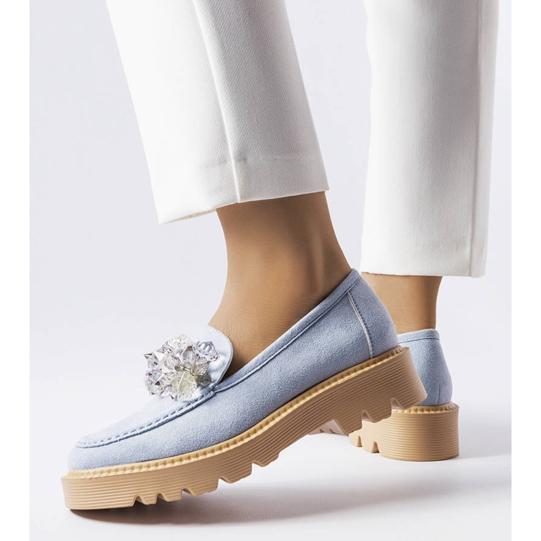 Venezia Blue loafers decorated with Vincez crystals 1 Venezia Blue loafers decorated with Vincez crystals 1