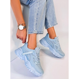 BM Bains Blue wedge sneakers 1
