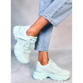 BM Bains Green wedge sneakers 1