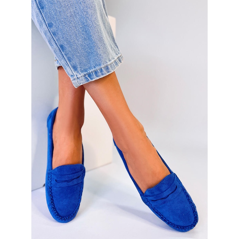 BM Anaya Blue suede women's loafers 2 BM Anaya Blue suede women's loafers 2