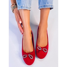 BM Benoit Red bow suede ballerinas 1