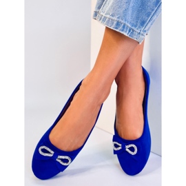 BM Benoit Blue bow suede ballerinas 1 BM Benoit Blue bow suede ballerinas 1