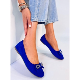 BM Benoit Blue bow suede ballerinas 2 BM Benoit Blue bow suede ballerinas 2