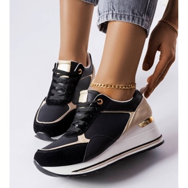 Black wedge sneakers from Harvé 1