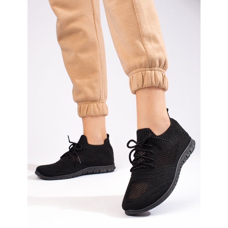 W. Potocki Light openwork women's sports shoes Potocki black 1